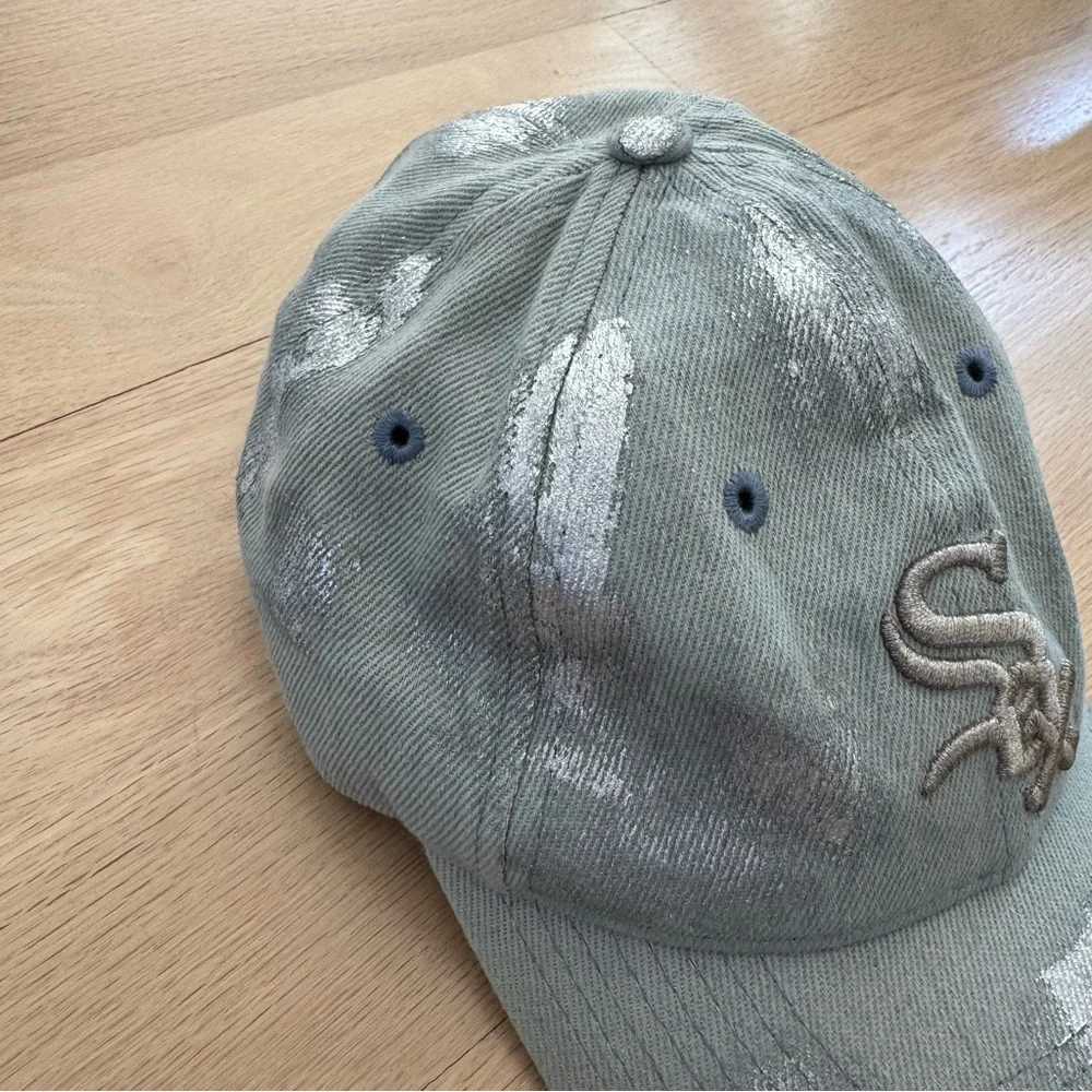 Chicago White Sox Women’s Hat Washed Gray Denim With Silver‎ Detail